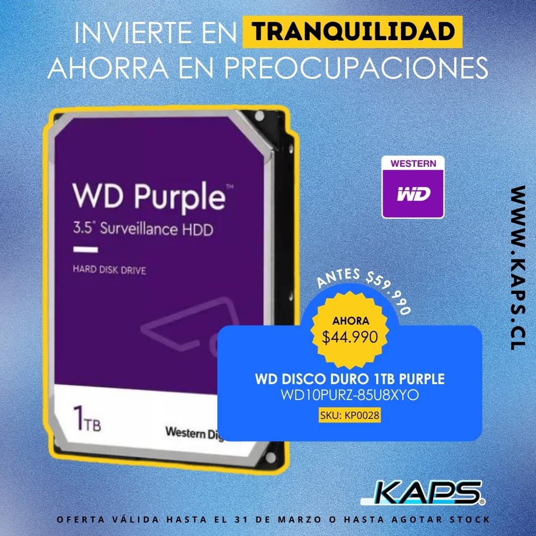 Disco duro WD Purple de 1TB: La mejor opción