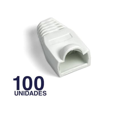 BOLSA DE CAPUCHONES BLANCO 100 UNIDADES RJ45 RJC-BW1