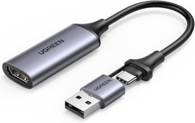 CAPTURADORA DE VIDEO HDMI A USB C + USB A UGREEN1