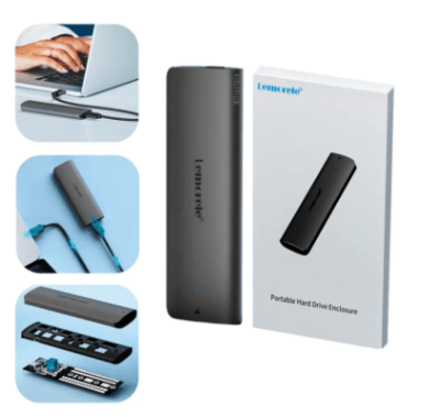 FUNDA PARA DISCO M.2 SSD NVME LEMORELE USB 3.1 Tipo C1