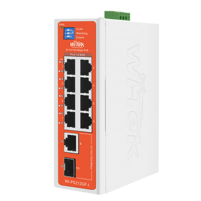 SWITCH INDUSTRIAL WITEK 8 PORT 100MBPS + WITH 1-PORT 1000 MBPS2