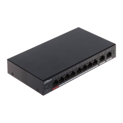 SWITCH DAHUA 8 PUERTOS POE  110W 100Mbps 2x1Gbps UPLINK DESKTOP DH-CS4010-8ET2GT-1101