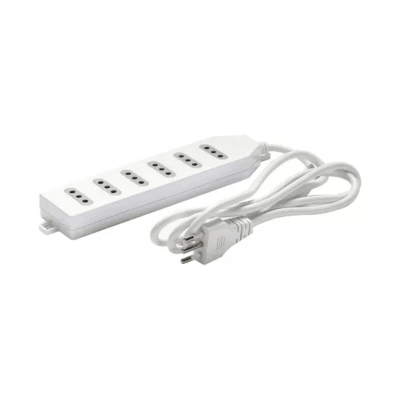 ZAPATILLA ELECTRICA BLANCA 1.5MT 6 ENCHUFES ME-206W11