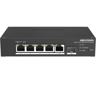 SWITCH INDUSTRIAL HIKSISION 4FE POE+ 60W+1GE+1SFP DS-3T1306P-SI/HS1