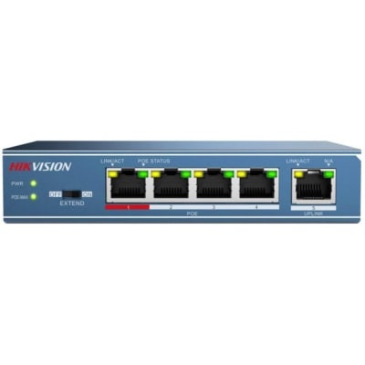 SWITCH HIKVISION 4 PUERTOS FAST ETHERNET POE DS-3E0105P-E/M(B)1