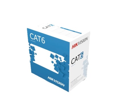 CABLE UTP CAT6 100% COBRE UNIFILAR 305M INTERIOR HIKVISION DS-1LN6-UE-W1