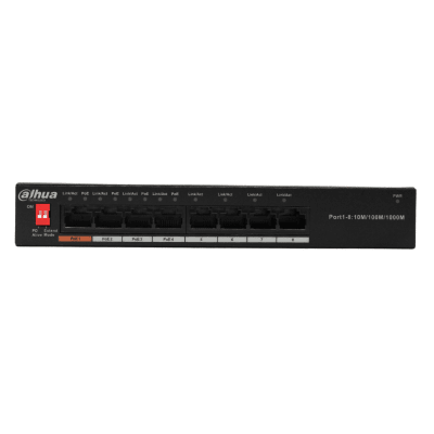 SWITCH DAHUA 8 PUERTOS GIGA + 4 POE DH-PFS3008-8GT-60W1