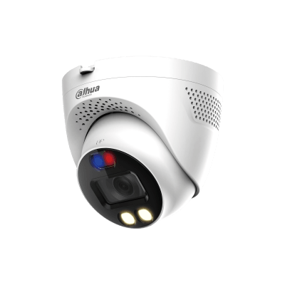CÁMARA DAHUA DOMO 2MP IR40 FULL COLOR SIRENA, CON AUDIO , DISUACION ACTIVA DH-HAC-ME1239TQN-A-PV1