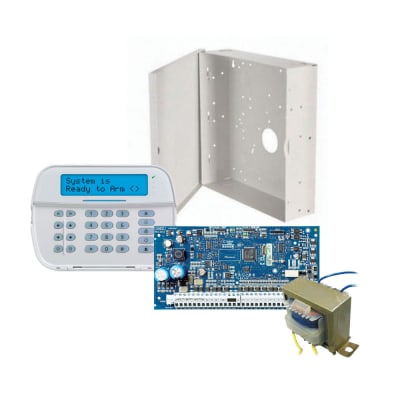 KIT DE ALARMA DSC NEO32 LCD HIBRIDO INCLUYE TECLADO - CENTRAL - TRAFO - GABINETE1
