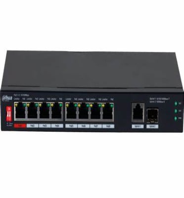 SWITCH DAHUA 8 PUERTOS POE+ 1GT+1GF DH-PFS3110-8ET1GT1GF-961