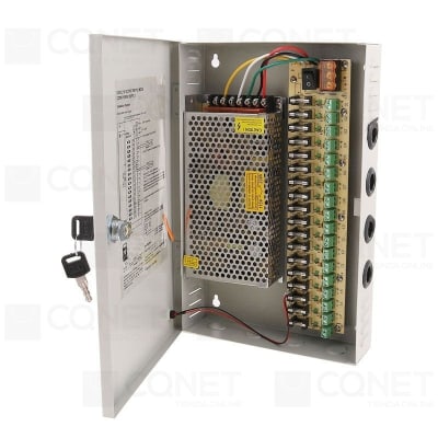 FUENTE DE PODER CCTV 12V 30A 18CH1