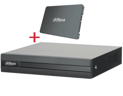 XVR-DAHUA 4 CANALES 1080P WIZSENCE + DISCO DURO SSD 512GB DH-XVR1B04-I-512G1