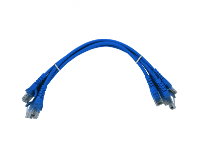 CABLE PATCH CAT6 30CM AZUL 4 UNIDADES CP6A-03-41