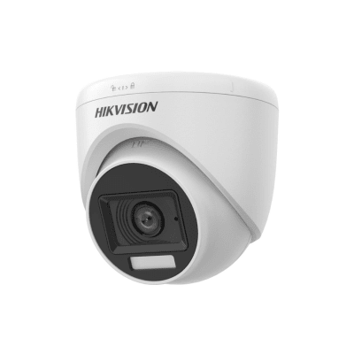 Cámara Hikvision domo 2MP Luz Blanca con audio DS-2CE76D0T-LPFS1