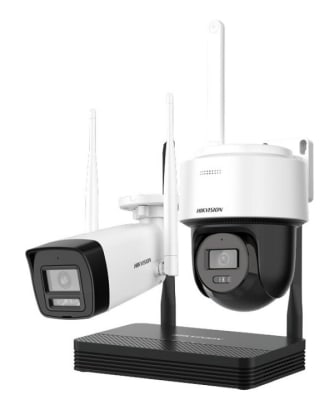 KIT INALAMBRICO WIFI HIKVISION  NVS 4CH + CAMARA BULLET 4MP + PT 4MP NKS424W03H1