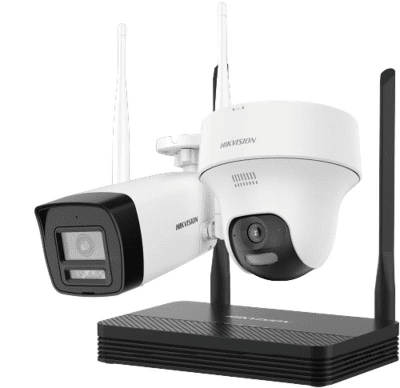 KIT INALAMBRICO WIFI HIKVISION  NVS 4CH SD +1 BULLET 2MP +1 PT 2MP NKS422W02H1