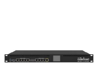 ROUTER MIKROTIK 10-1000 1-SFP 1-USB LCD L5 1,4GHz DUAL 1GB 1U-RACK 10-30VDC RB3011UIAS-RM2
