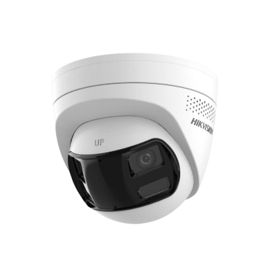 Cámara Hikvision Domo IP 6MP Doble Lente Audio Bidireccional Luz estroboscópica y sirena DS-2CD1363G2P-LIUF/SL3