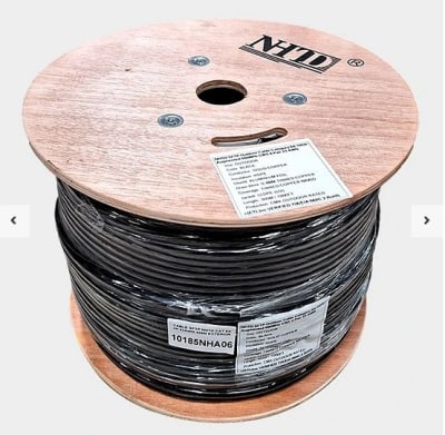 CABLE UTP CAT6A EXTERIOR NEGRO SFTP NHTD 4P 23AWG 305MT1