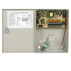 FUENTE DE PODER UPS 12V 10A 9 CANALES PARA CCTV Y SEGURIDAD (Batería 12V)