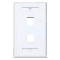 FACE PLATE 3Z 2 PUERTOS BLANCO PF2PB