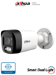 CÁMARA DAHUA BULLET 2MP IR30 AUDIO BIDIRECCIONAL SMART LIGHT DH-HAC-HFW1200RLN-IL-T-0280B-DIP