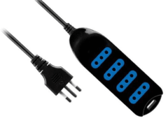 ZAPATILLA ELECTRICA 4 ENCHUFES 3 MTS NEGRO PHILCO