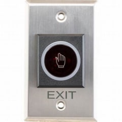PULSADOR DE SALIDA NO TOUCH RECTANGULAR 12VDC, INDICADOR LED VERDE/AZUL TLEB102