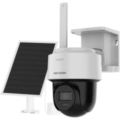 KIT CAMARA HIKVISION  PT 4G 4MP BATERIA Y PANEL SOLAR AOV AUDIO BIDIRECCIONAL IR 30M IP66 DS-2CFSP4/4G