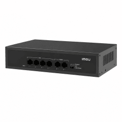 Switch PoE IMOU 4 puertos PoE 10/100M y 2 puertos Uplink 10/100M SF106P