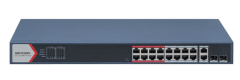 SWITCH HIKVISION SMART 16 PUERTOS POE 100MBPS 2X1000MBPS DS-3E1318P-EI-V2