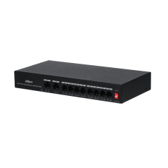 SWITCH DAHUA 8 PUERTOS POE 2 UPLINK ETHERNET DH-PFS3010-8ET-65
