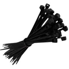 AMARRAS PLASTICAS LARGAS 100 UNIDADES NEGRA 200x4,8mm