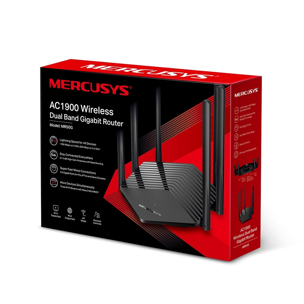 Router Mercusys AC1900 Wireless Dual Band Gigabit MR50G3