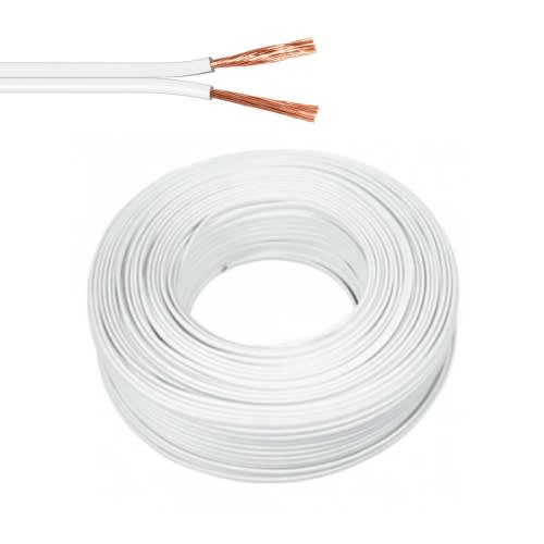 ROLLO DE CABLE PARALELO 2 PARES BLANCO 100 MTS1