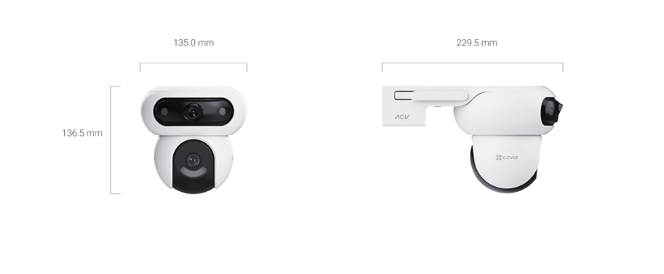 CÁMARA EZVIZ PT WIFI HB90 DUAL 2K+2K DUAL LENSES PANEL SOLAR  CS-HB90/SP2
