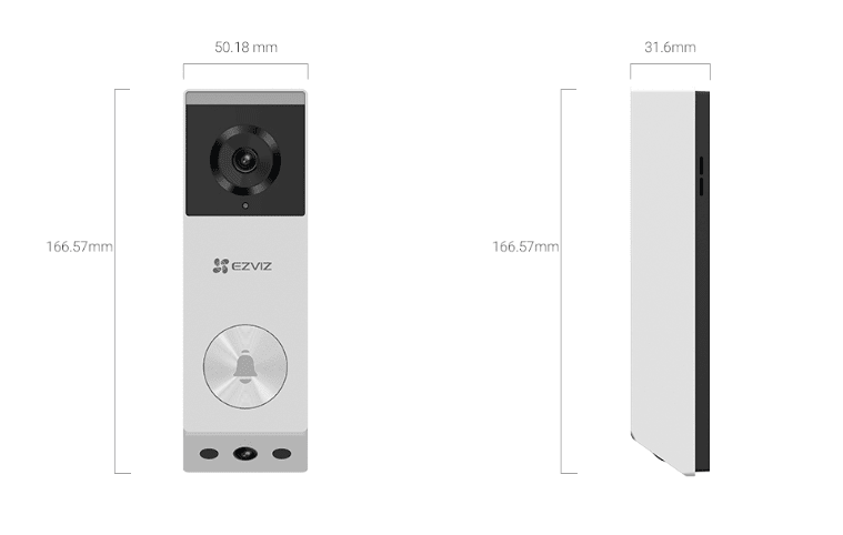 Timbre inteligente Ezviz con Batería 2K CS-EP3x-R100-6E32WL2