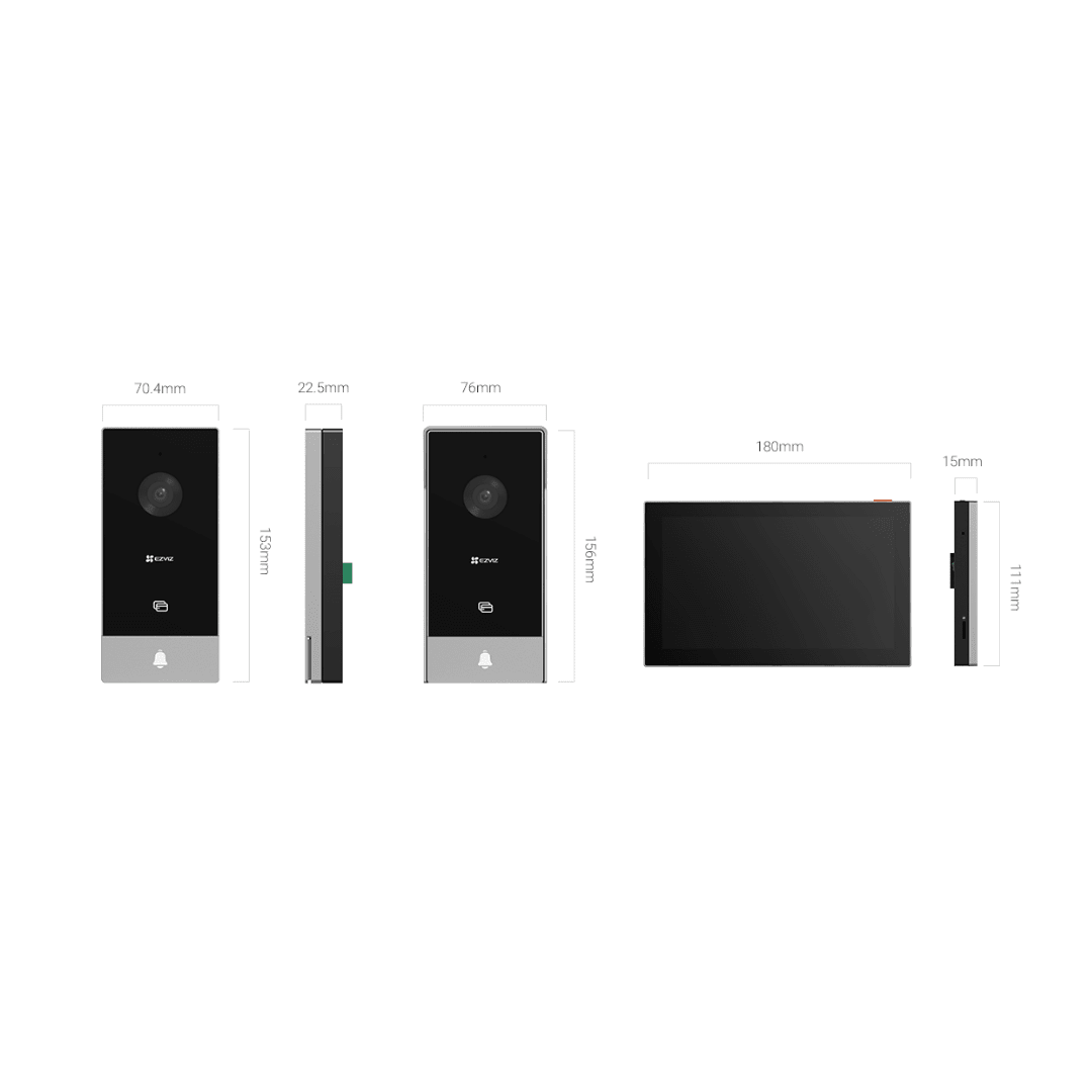 VIDEO PORTERO EZVIZ 2 HILOS MONITOR WiFi 1080P CS-HP52
