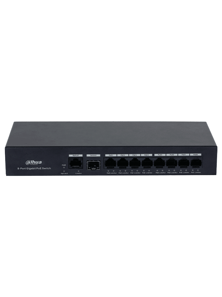 SWITCH DAHUA 8 PUERTOS POE DH-PFS3110-8GT-65V 0