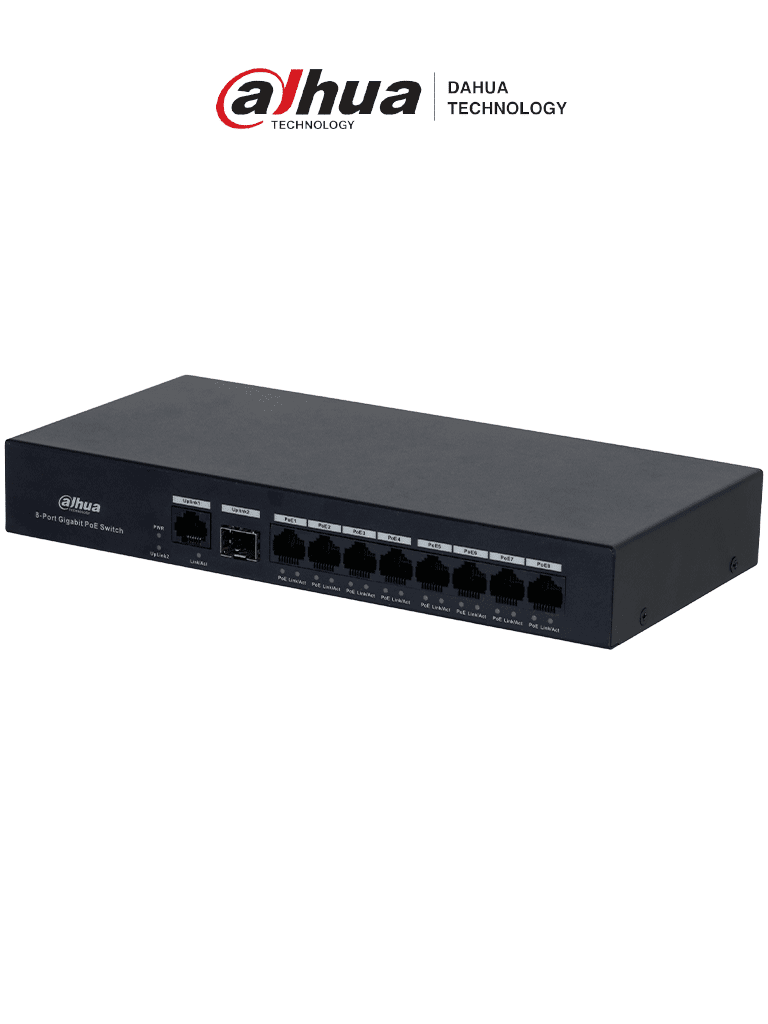 SWITCH DAHUA 8 PUERTOS POE DH-PFS3110-8GT-65V2