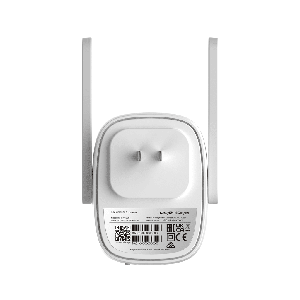 EXTENSOR REYEE Wi-Fi 4 300Mbps RG-EW300R3