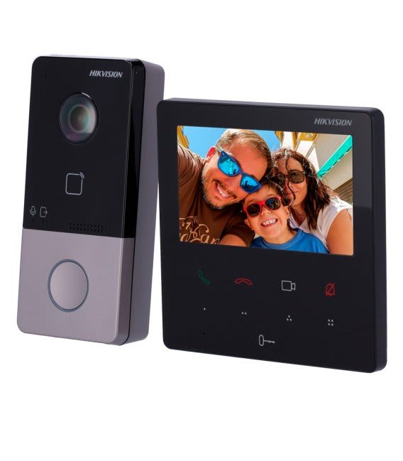 KIT VIDEO PORTERO HIKVISION  IP PANTALLA 4.3 APP  DS-KIS606-P 1