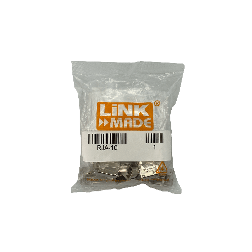 CONECTOR RJ45 CAT6A CRIMPEABLES BLINDADO FTP STP 10 UNIDADES RJA-101