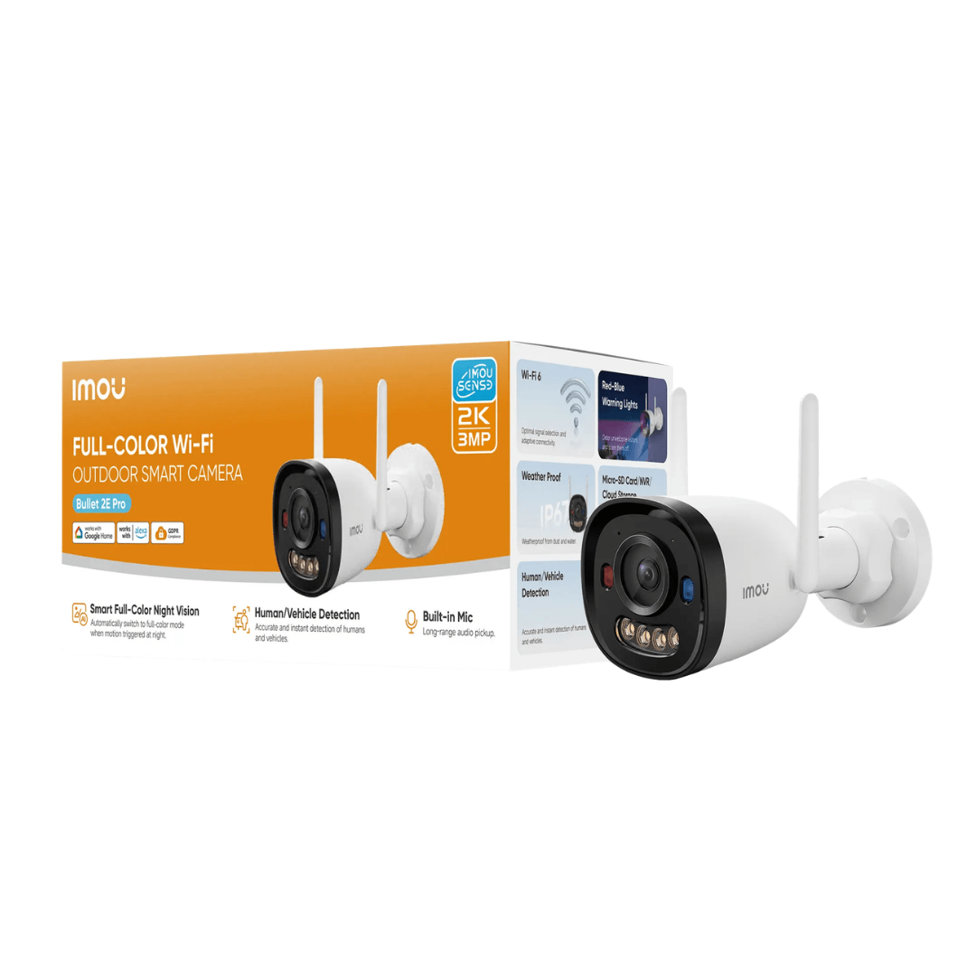 CAMARA IMOU BULLET WiFi 5MP/3K CON AUDIO Y LUCES DE ADVERTENCIA ROJA Y AZUL IPC-K3DN-5V0W2