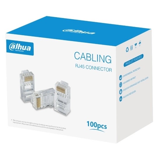 CAJA CONECTOR RJ45 CAT6 DAHUA 100 UNID DH-PFM976-631 0