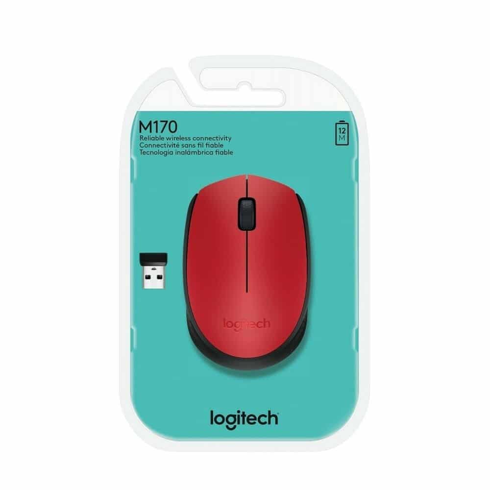 MOUSE LOGITECH INALAMBRICO M170 ROJO2