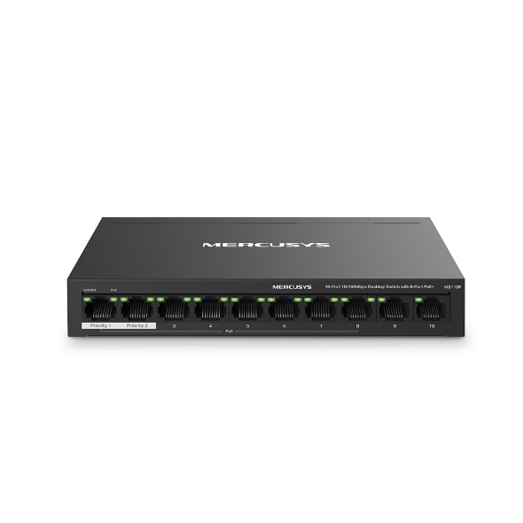 SWITCH MERCUSYS 10 PUERTOS  10/100 MBPS CON 8 PUERTOS POE MS110P 8
