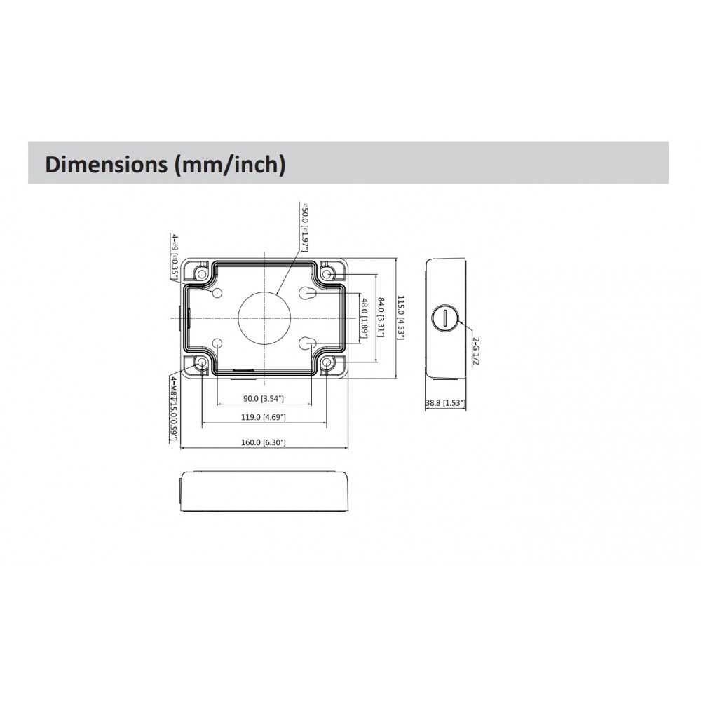 CAJA ESTANCA DE UNION PARA CAMARA DH-PFA1203
