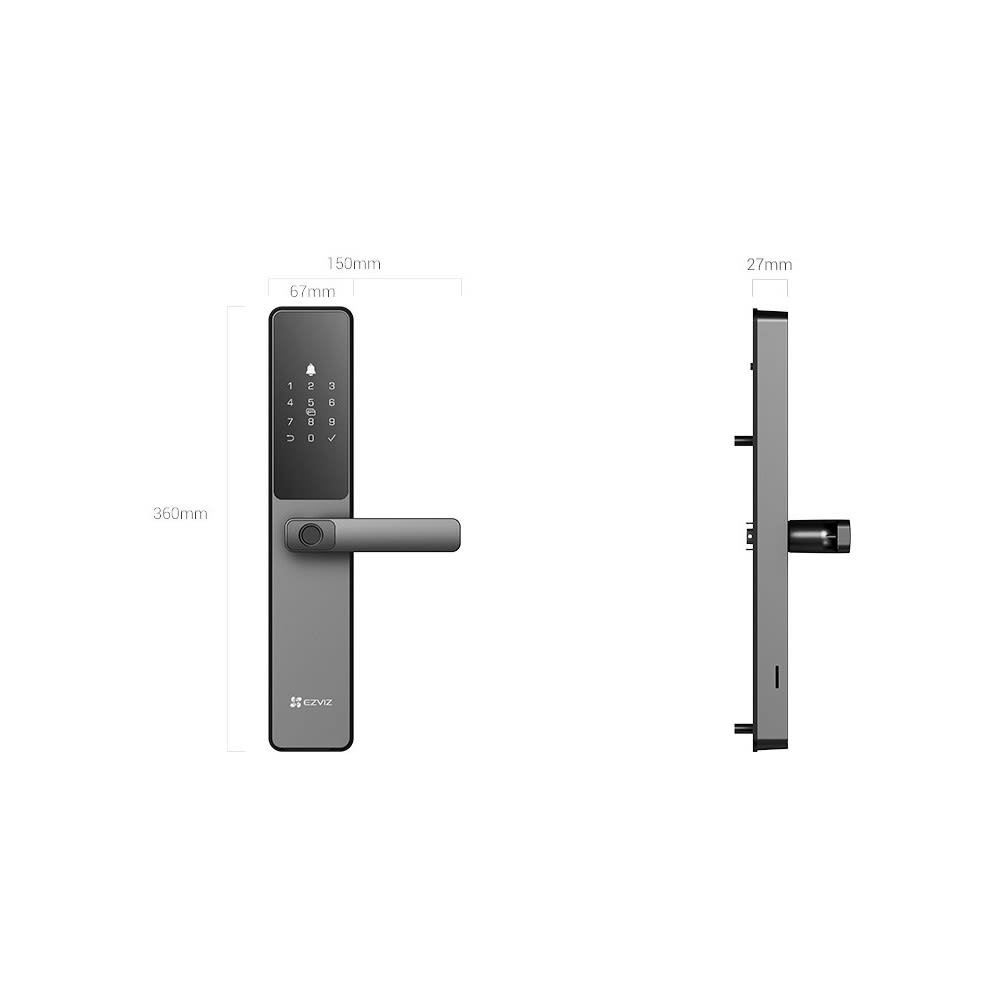CERRADURA EZVIZ INTELIGENTE CON HUELLA DACTILAR CS-DL05 WBCP,M2
