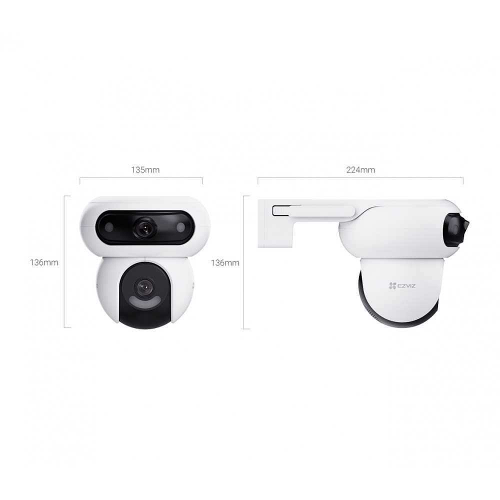 Cámara Exterior Dual EZVIZ H90 2K 360 Color con Audio PT CS-H902